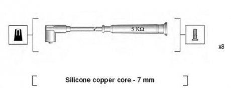 Проволока зажигания, набор MAGNETI MARELLI 941045270514