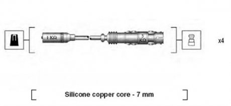 К-т проводов зажигания MAGNETI MARELLI 941175190760