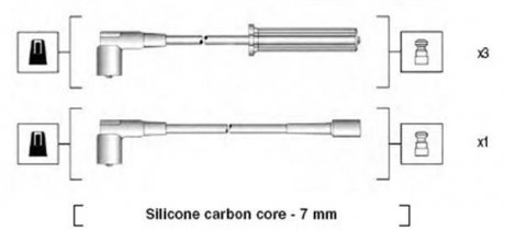 Проволока зажигания, набор MAGNETI MARELLI 941365030926
