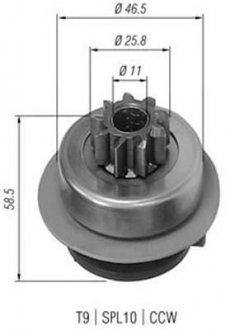 Бендикс стартера MAGNETI MARELLI AMB0186