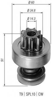 Бендікс стартера MAGNETI MARELLI AMB0204