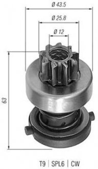 Бендікс стартера MAGNETI MARELLI AMB0231