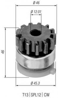 Бендікс стартера MAGNETI MARELLI AMB0294 (фото 1)