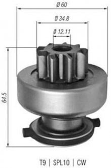 Бендікс стартера MAGNETI MARELLI AMB0349