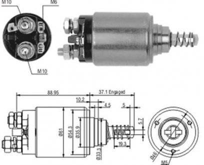 Втягивающее реле стартера MAGNETI MARELLI AME0186 (фото 1)