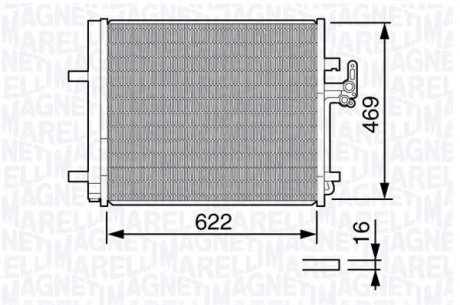 Конденсатор, кондиционер MAGNETI MARELLI BC645 (фото 1)