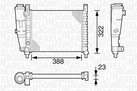 Радиатор двигателя, главный MAGNETI MARELLI BM129