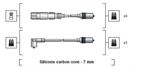 Проволока зажигания, набор MAGNETI MARELLI MSK1270