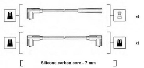 Проволока зажигания, набор MAGNETI MARELLI MSK837