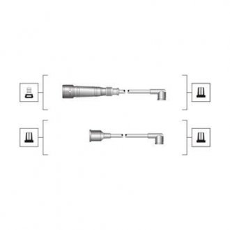 Проволока зажигания, набор MAGNETI MARELLI MSQ0023