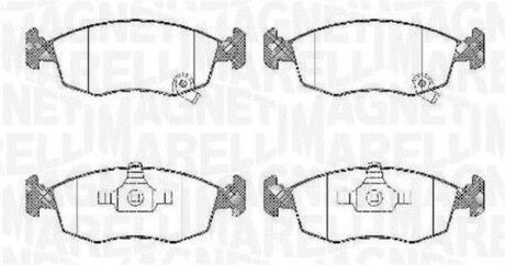 КОЛОДКИ ГАЛЬМІВНІ FIAT PANDA 12> ПЕРЕД БЕЗ ДАТЧИКА MAGNETI MARELLI PF0428