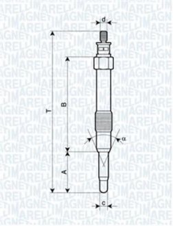 СВЕЧКА РАЗЖАРЕНИЯ MAGNETI MARELLI UC11A (фото 1)