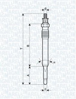 Свічка розжарювання MAGNETI MARELLI UC12A