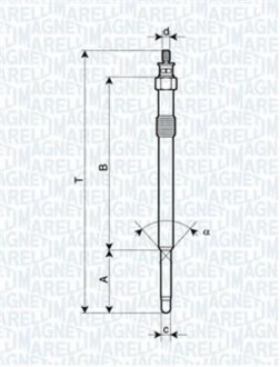 СВЕЧКА РАЗЖАРЕНИЯ MAGNETI MARELLI UC27A