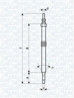 СВЕЧКА РАЗЖАРЕНИЯ MAGNETI MARELLI UC29A