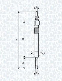 СВЕЧКА РАЗЖАРЕНИЯ MAGNETI MARELLI UC42A