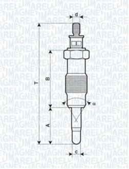 СВЕЧКА РАЗЖАРЕНИЯ MAGNETI MARELLI UX11A