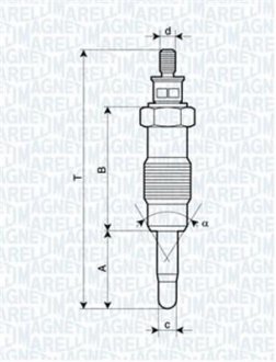 Свічка розжарювання MAGNETI MARELLI UX12A