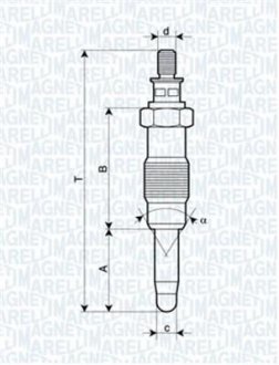 СВЕЧКА РАЗЖАРЕНИЯ MAGNETI MARELLI UX13A (фото 1)