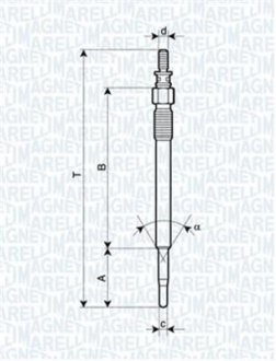 СВЕЧКА РАЗЖАРЕНИЯ MAGNETI MARELLI UY1A