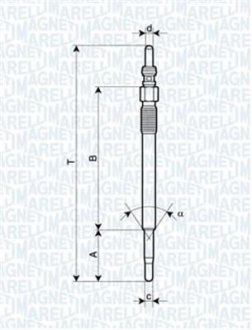 СВЕЧКА РАЗЖАРЕНИЯ MAGNETI MARELLI UY5A