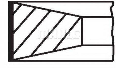 Комплект поршневых колец 002 80 N1 / BEHR MAHLE / KNECHT 00280N1 (фото 1)