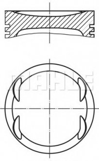 Поршень MAHLE MAHLE / KNECHT 0040801 (фото 1)