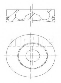 Поршень с кольцами MAHLE / KNECHT 014 82 01 (фото 1)