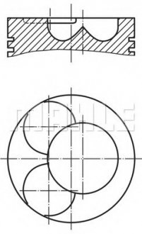 Поршень VW Caddy III/Passat 2.0 TDI 03-09 (81.51mm/+0.5) (3-4 цил.) MAHLE / KNECHT 028 07 02