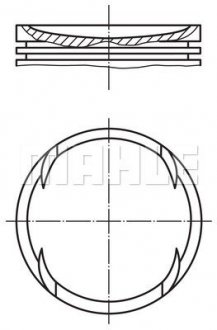 Поршень з кільцями VAG 77,01 1.4i 16V 97- (Mahle) MAHLE / KNECHT 030 89 02