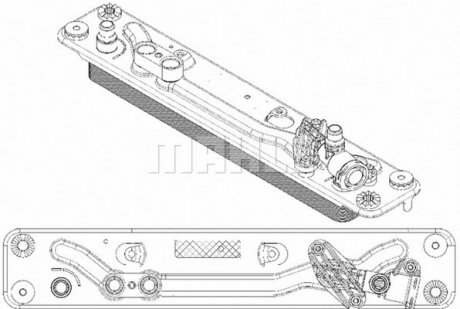 Радиатор масла АКПП E70/E71/E72 (Premium Line! OE) MAHLE / KNECHT CLC 182 000P