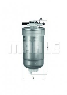 Фильтр топливный LT 2.5-2.8TDI 96>06 (с клапаном) MAHLE / KNECHT KL2332
