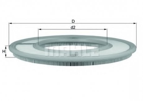 ВОЗДУШНЫЙ ФИЛЬТР MAHLE / KNECHT LX91 (фото 1)