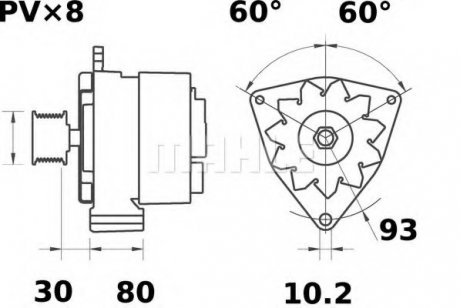 Генератор MAHLE / KNECHT MG 586 (фото 1)