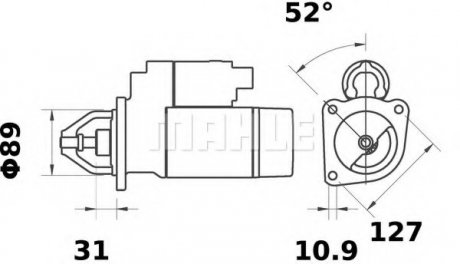 Стартер MAHLE / KNECHT MS66