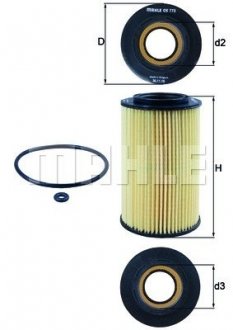 Фильтр масла KNECHT MAHLE / KNECHT OX773D