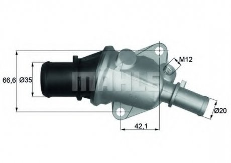 Термостат системи охолодження MAHLE MAHLE / KNECHT TI10588