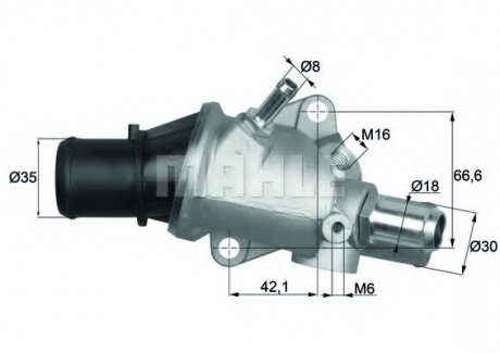 Термостат системи охолодження MAHLE MAHLE / KNECHT TI13888