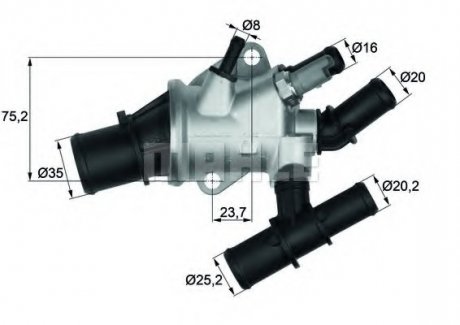 Термостат MAHLE MAHLE / KNECHT TI15588 (фото 1)