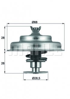 Термостат CITROEN; FORD; PEUGEOT; RENAULT; SUZUKI; VOLVO(вир-во Mahle) MAHLE / KNECHT TX 75 80 D