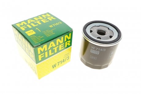 Фильтр масляный Fiat Fiorino 80- W 714/3 -FILTER MANN W7143