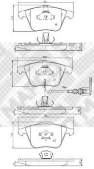 Тормозные колодки, дисковый тормоз (набор) MAPCO 6791 (фото 1)