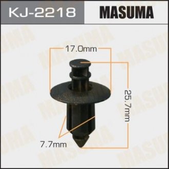 Кліпса (кратно 10) салонна чорна MASUMA KJ2218