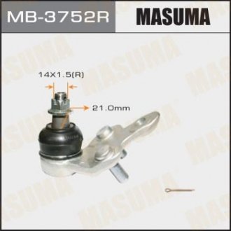 Опора шаровая передн нижн TOYOTA CAMRY, HARRIER/ MCU3#, ACU3#/ RH MASUMA MB3752R (фото 1)