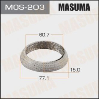 Кольцо глушителя (60.7x77.1x15) MASUMA MOS203