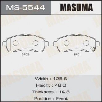 Колодка тормозная MASUMA MS5544 (фото 1)