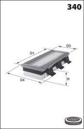Фільтр повітря MECAFILTER ELP3726