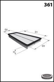 Фильтр воздушный MECAFILTER ELP3907