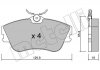 Комплект тормозных колодок, дисковый тормоз Metelli 22-0164-0 (фото 2)