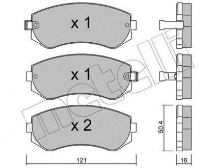 Комплект тормозных колодок, дисковый тормоз Metelli 22-0304-0 (фото 1)